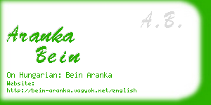 aranka bein business card